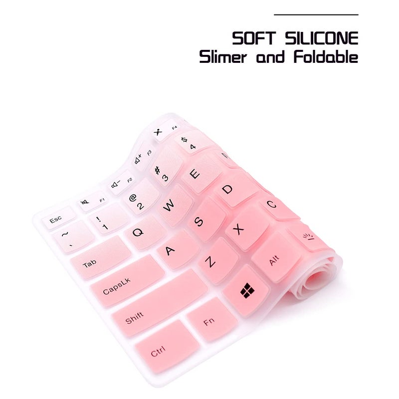 HRH Silicone Keyboard Cover for Lenovo Yoga 720 720s 730 13.3, 15.6,for Yoga C940 C740 C930 13.9",for Lenovo Flex 15/Flex 14,for Lenovo Ideapad 720s 13 Skin Protector,for xiaoxin C7000-Mint Pink - Image 4